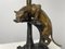 Art Deco Tischlampe mit Figur von Big Cat-Puma aus Bronze von Tusco, Frankreich, 1920er 7