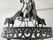 Lampada da soffitto Daschund Art Nouveau in ferro battuto di Hugo Berger per Goberg, Germania, inizio XX secolo, Immagine 10