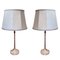 Mid-Century Pale Pink Glass Table Lamps, 1960s, Set of 2 1