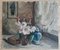 Perrier, Bodegón con candelabro y plato de dulces, 1946, óleo sobre cartón, Imagen 1