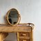 Coiffeuse en Rotin et Bambou avec Miroir Ovale 14