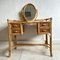 Cane and Bamboo Dressing Table with Oval Mirror 10