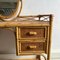 Cane and Bamboo Dressing Table with Oval Mirror 15