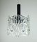 Mid-Century Hängelampe aus Kristallglas & Chrom von Kinkeldey, 1960er 1
