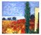 Patricia Abramovich, Orange Field, década de 2000, óleo sobre lienzo, Imagen 1