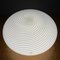 Swirl White Murano Glass Ceiling Lamp Vetry Murano 022 by Venini, Italy ,1970s 3