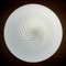 Swirl White Murano Glass Ceiling Lamp Vetry Murano 022 by Venini, Italy ,1970s 8
