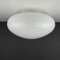 Lámpara de techo Swirl de cristal de Murano blanco Vetry Murano 022 de Venini, Italia, años 70, Imagen 1