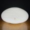 Swirl White Murano Glass Ceiling Lamp Vetry Murano 022 by Venini, Italy ,1970s 5