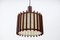Mid-Century Modern Scandinavian Ceiling Lamps in Teak Wood and Copper, 1960s, Set of 2, Image 7
