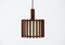 Mid-Century Modern Scandinavian Ceiling Lamps in Teak Wood and Copper, 1960s, Set of 2, Image 9