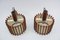 Mid-Century Modern Scandinavian Ceiling Lamps in Teak Wood and Copper, 1960s, Set of 2, Image 4