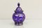 Art Deco Cobalt Blue Glass Lidded Box, Czechoslovakia, 1920s 4