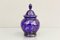 Art Deco Cobalt Blue Glass Lidded Box, Czechoslovakia, 1920s, Image 1