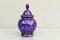 Art Deco Cobalt Blue Glass Lidded Box, Czechoslovakia, 1920s 3