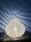 Grande Lampe de Bureau en Verre de Murano White Swirl attribuée à F.Fabbian, 1970s 1