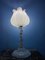Mid-Century Tischlampe aus Muranoglas mit Blumenmuster, 1980er 1