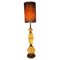 Lámpara de pie Mid-Century moderna en forma de batik psicodélico grande de vidrio estampado, años 70, Imagen 1