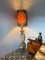 Lámpara de pie Mid-Century moderna en forma de batik psicodélico grande de vidrio estampado, años 70, Imagen 4