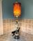 Lámpara de pie Mid-Century moderna en forma de batik psicodélico grande de vidrio estampado, años 70, Imagen 3