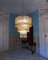 Lámpara de araña italiana grande de Murano de ámbar y vidrio claro de Mazzega, años 70, Imagen 2