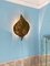 Lampada da parete grande in ottone con foglia di rabarbaro attribuita a Tommaso Barbi, anni '70, Immagine 11