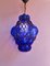 Lanterne Lumineuse Mid-Century Seguso Murano Bleu Cobalt Soufflé, 1950s 5