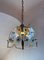 Italian Brass Chandelier with Murano Glass Flowers and Crystals, 1970s 5