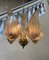 Mid-Century Murano Glass Gold Leaf Chandelier, 1980s, Image 4