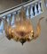 Mid-Century Murano Glass Gold Leaf Chandelier, 1980s 5