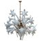 Mid-Century Modern Chandelier with Murano Glass Flowers by Franco Luce, 1970, Image 1