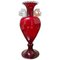 Large Venetian Handblown Red and Gold Fish Vase by Salviati, 1890s 1