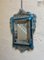 Vintage Venetian Mirror in Murano with Blue Glass Details and Flowers, 1920s 7