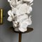 Italienische Mid-Century Keramik Wandlampen mit Blumen- & Messingarmen von Luigi Zortea, 1950er, 3er Set 9