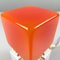 Italian Space Age Table Lamp in Orange and Opaline Glass with White Metal, 1970s 8
