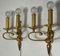 Vintage Wandlampen aus Messing von Sciolari Rome, 1960er, 2er Set 2