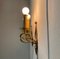 Lampade da parete vintage in ottone di Sciolari Rome, anni '60, set di 2, Immagine 9