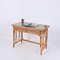 Italienischer Mid-Century Schreibtisch aus Bambus & Rattan Wicker, 1970er 16