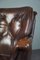 Vintage Brown Leather Armchair 8