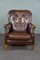 Fauteuil Vintage en Cuir Marron 1