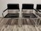 Mid-Century Chromed Leather Chairs attributed to Marcel Breuer, Set of 4, Image 10