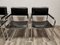 Mid-Century Chromed Leather Chairs attributed to Marcel Breuer, Set of 4, Image 4