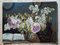Gabriel Edouard Haberjahn, Bouquet de Lilas Blancs et Pivoines Rose, Öl auf Papier auf Karton 1