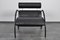 Black Leather Zyklus Armchair & Stool by Peter Maly for Cor, 1980s, Set of 2 8