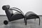 Black Leather Zyklus Armchair & Stool by Peter Maly for Cor, 1980s, Set of 2 5