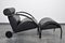 Black Leather Zyklus Armchair & Stool by Peter Maly for Cor, 1980s, Set of 2, Image 5