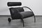 Black Leather Zyklus Armchair & Stool by Peter Maly for Cor, 1980s, Set of 2, Image 13