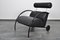 Black Leather Zyklus Armchair & Stool by Peter Maly for Cor, 1980s, Set of 2 15