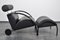 Black Leather Zyklus Armchair & Stool by Peter Maly for Cor, 1980s, Set of 2 2