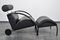 Black Leather Zyklus Armchair & Stool by Peter Maly for Cor, 1980s, Set of 2, Image 2